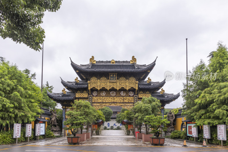 曹王禅寺上海嘉定寺庙中式建筑传统文化佛教