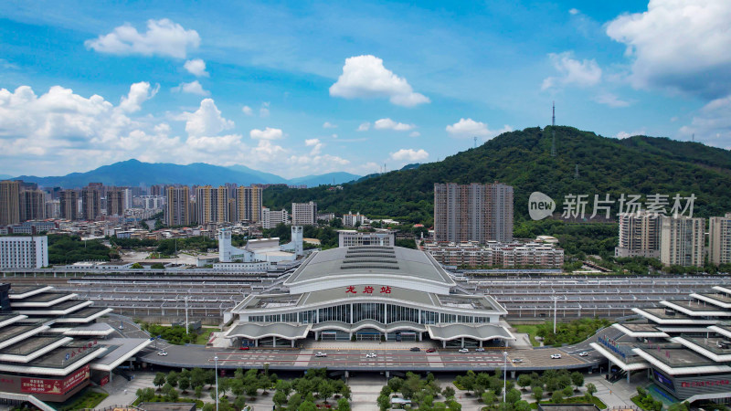 福建龙岩城市风光地标建筑航拍