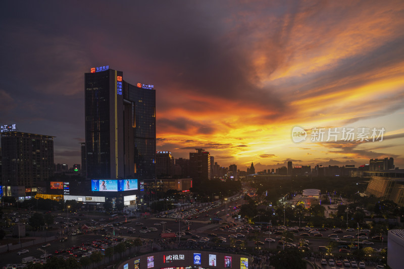 中国广东东莞都市夜景