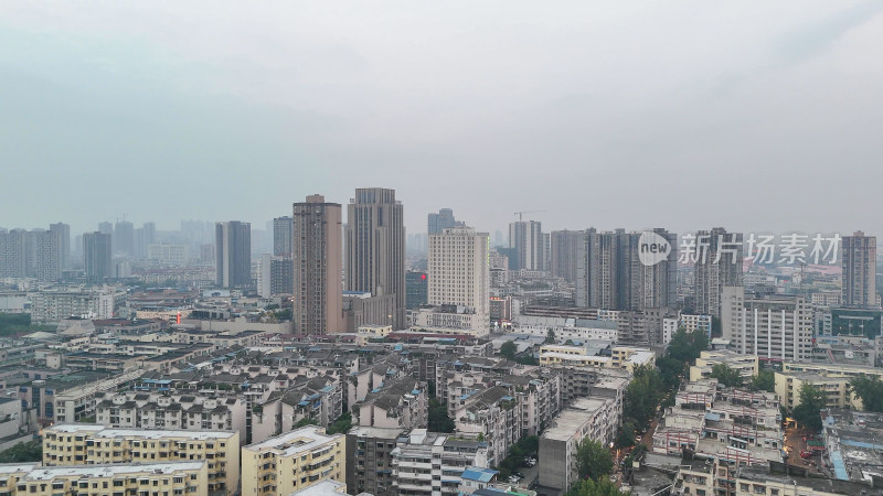 四川德阳大景德阳城市风光航拍