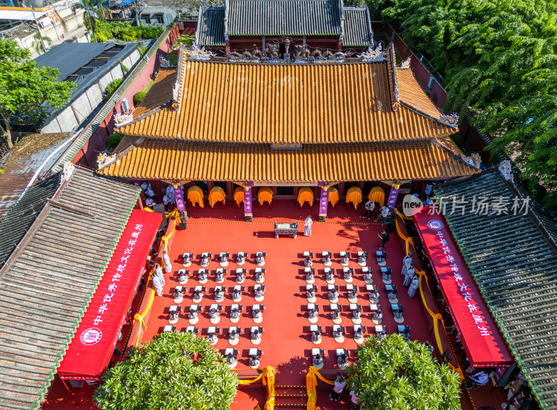 海南三亚崖州古城高视角历史文化航拍全景