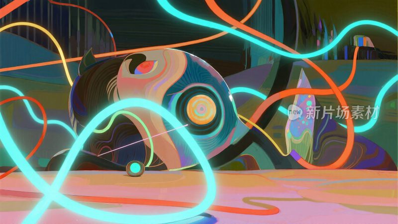 抽象光影动画艺术画面