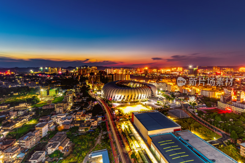 五华奥林匹克体育中心，梅州五华县城市风光