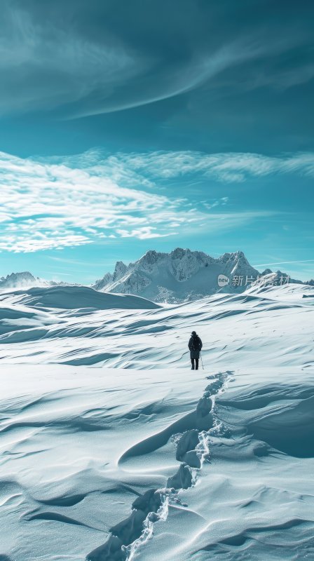 美丽雪山景观