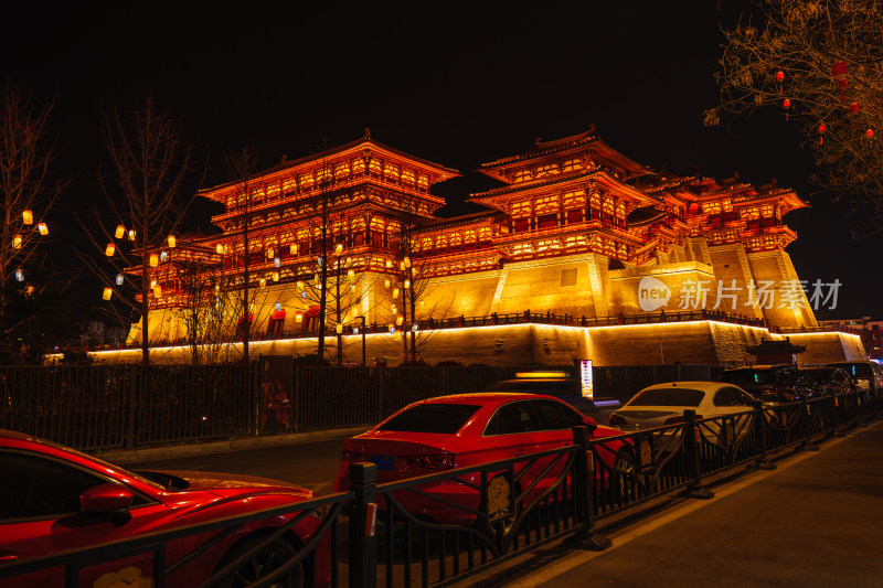 河南洛阳旅游景点应天门夜景
