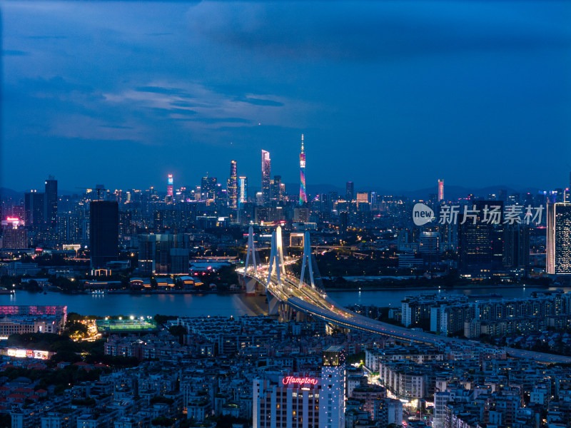 广州夜景 洛溪大桥 洛溪岛