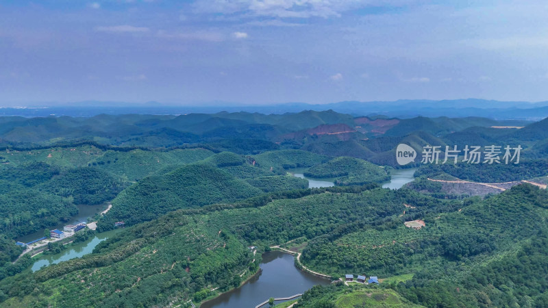 大自然青山绿水自然风光航拍图