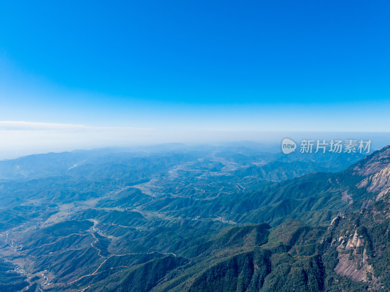 祖国大好河山灵山航拍图