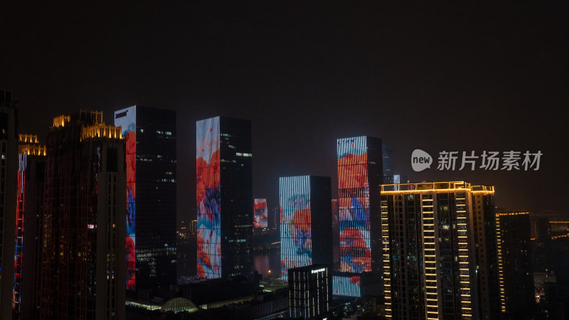 湖南长沙城市夜景灯光摄影图