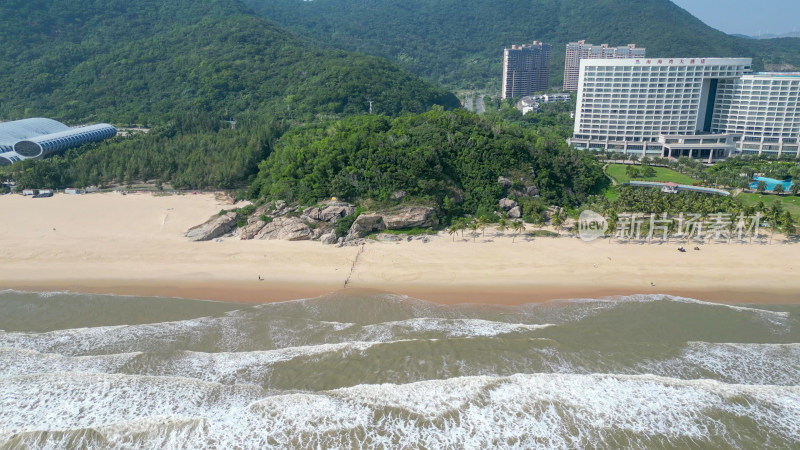 航拍广东阳江海陵岛大角湾海上丝路旅游区