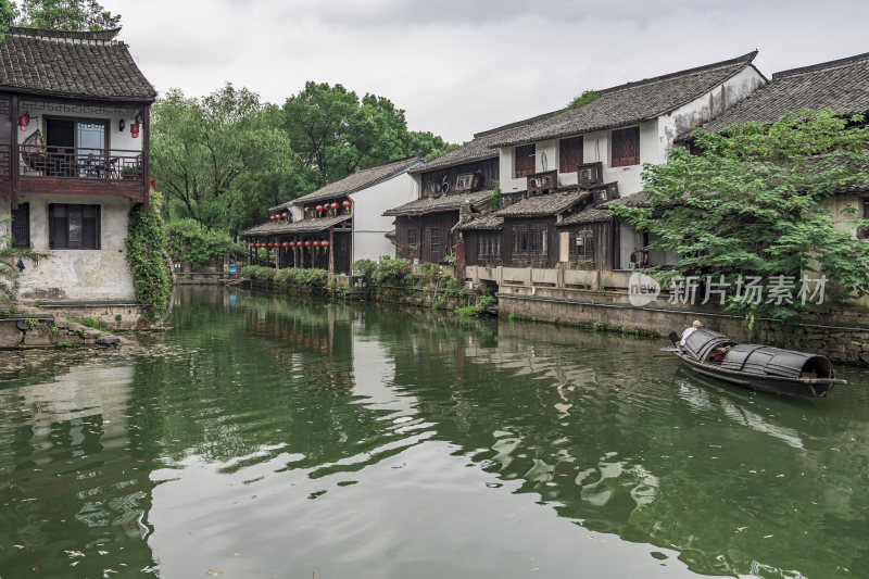 绍兴仓桥直街江南水乡风景