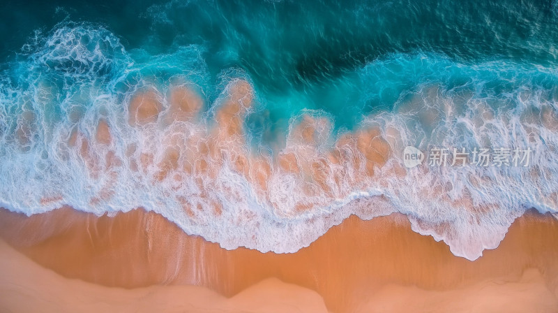 海浪拍打沙滩背景图电脑壁纸