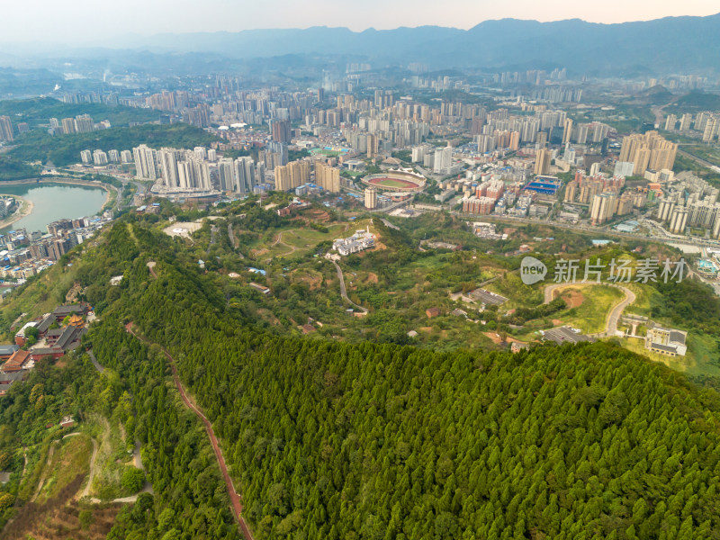 达州城市建设航拍图