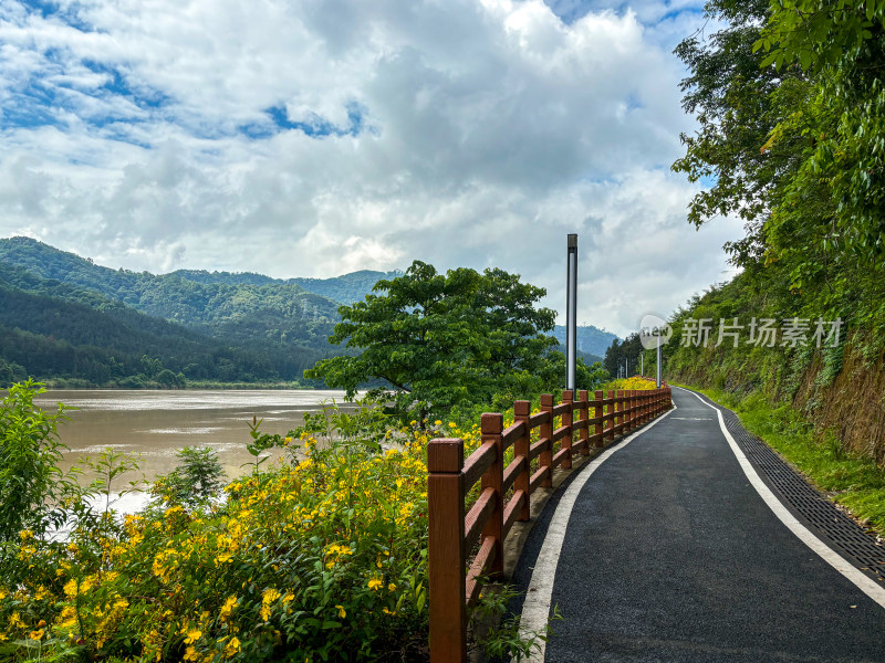 福建省南平市建瓯市北津湖景区风光