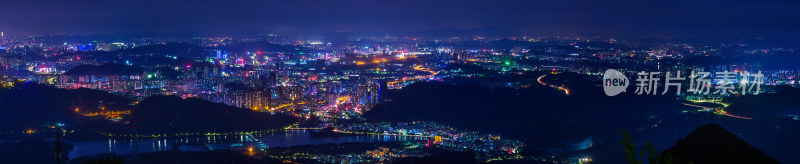 山丘区城市夜景