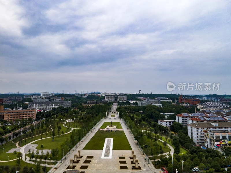 湖南湘潭大学航拍摄影图