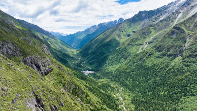 四川阿坝理县毕棚沟景区风景综合