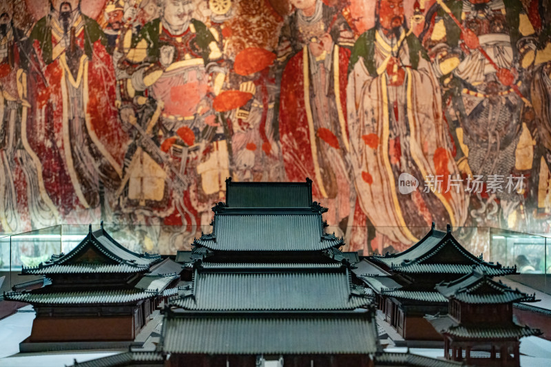 四川绵阳市绵阳博物馆藏平武报恩寺微缩模型