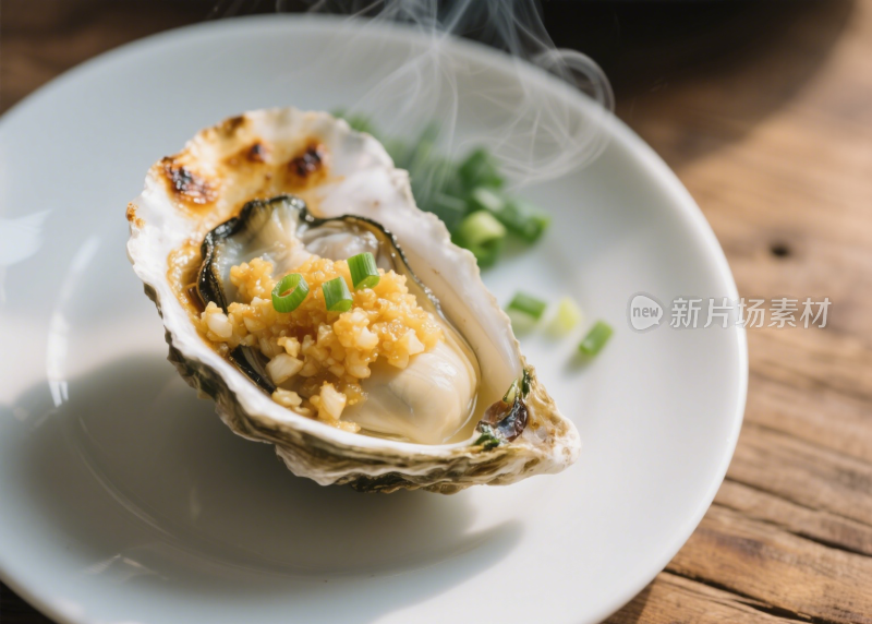 生蚝烤生蚝清蒸生蚝海鲜餐饮美食