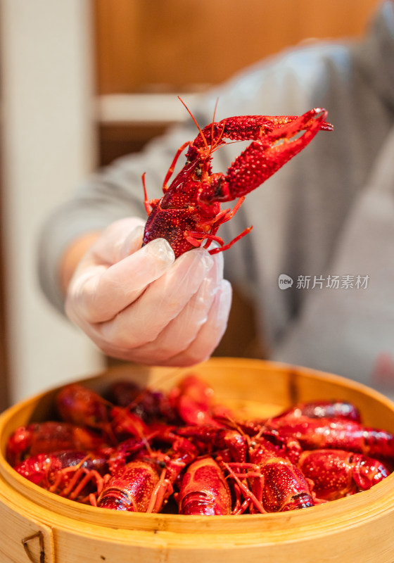 武汉传统美食清蒸小龙虾，油焖大虾