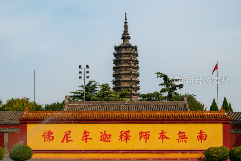 河北石家庄市正定古城临济寺澄灵塔建筑