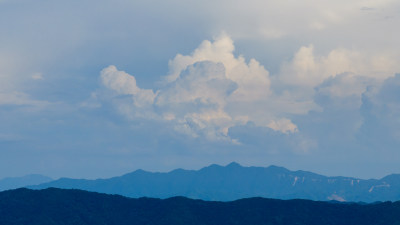 中国福建武夷山黄昏蓝调风景