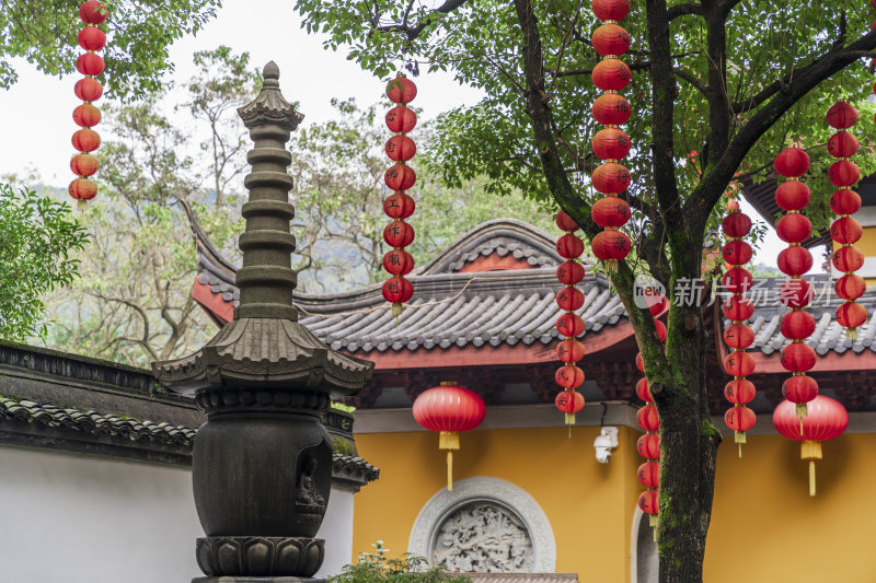 杭州飞来峰景区上天竺法喜禅寺古建筑