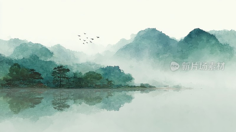 水墨山水意境画