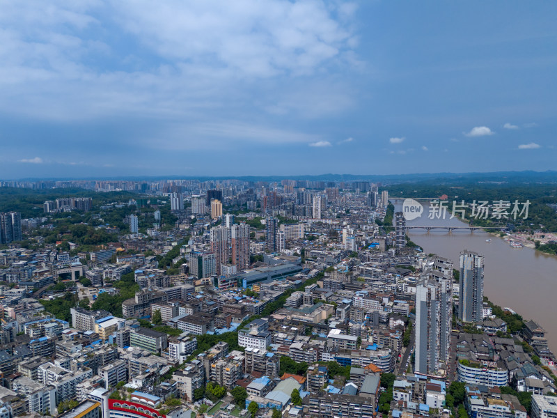 四川乐山城市风光乐山大景