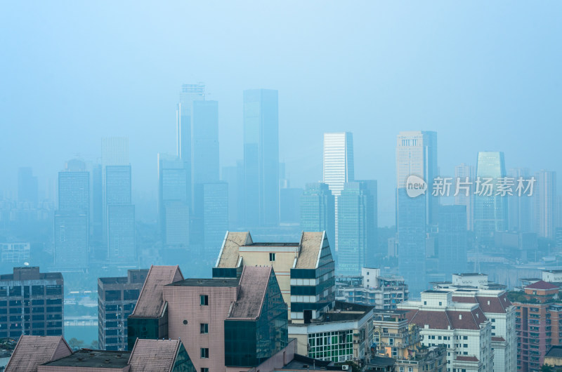 重庆城市中心摩天大楼建筑群