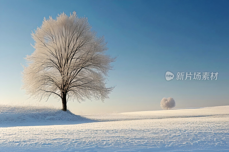 冬天风景大雪背景天空