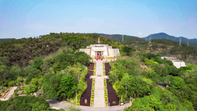 红色旅游景区广西百色起义纪念园航拍