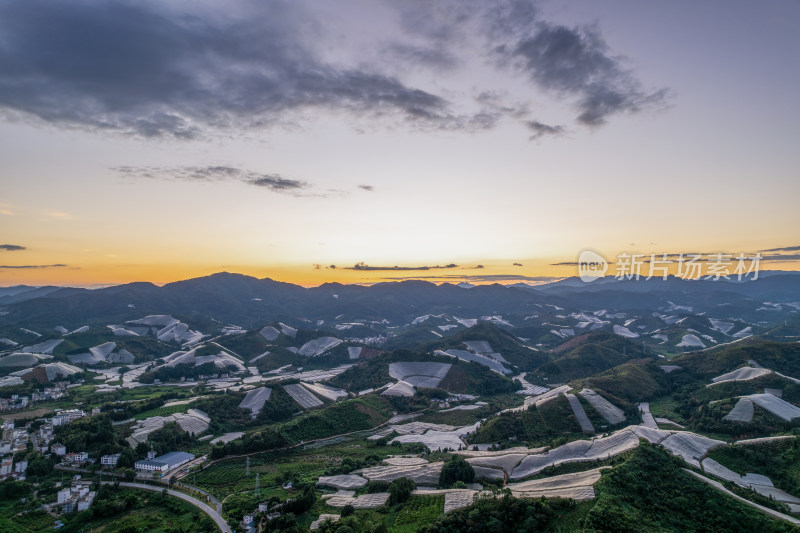 江西赣州赣南寻乌县脐橙种植基地航拍