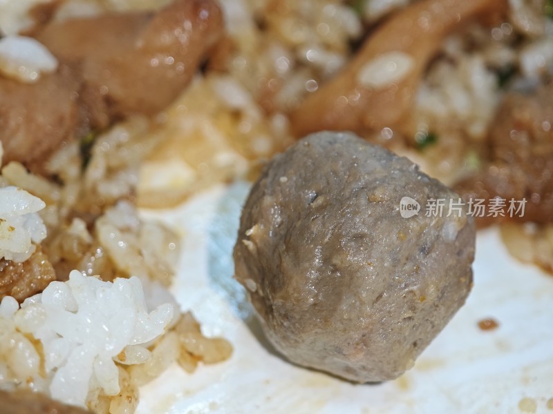 特写牛肉丸美食素材