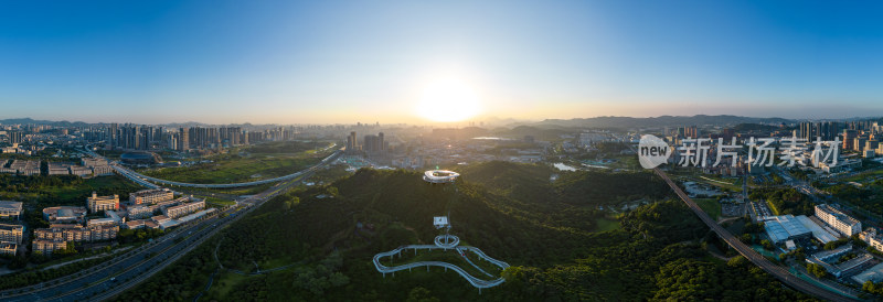 深圳市光明区城市风光航拍全景图