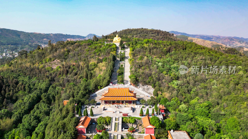 云南弥勒锦屏山景区航拍