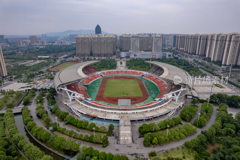 湖北襄阳城市风光旅游景区地标建筑航拍图