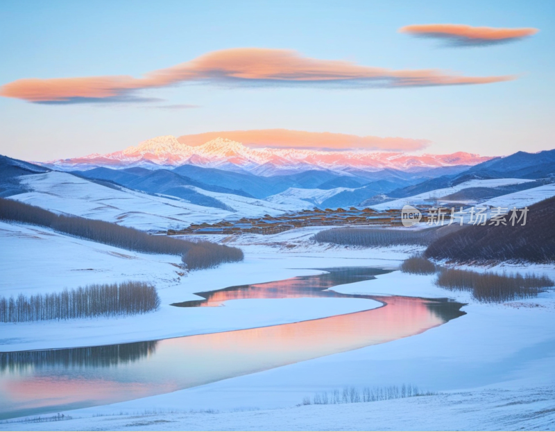 冬季高山雪山