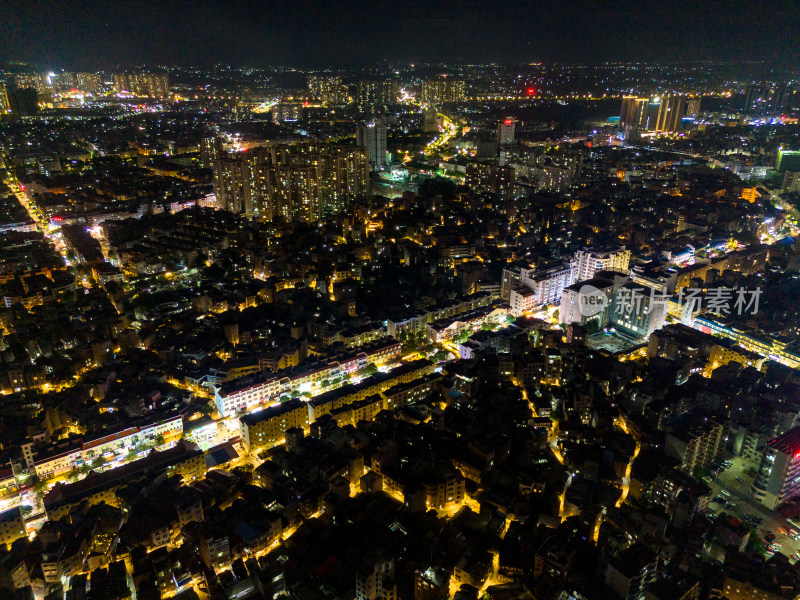 厦门增厝安夜景航拍图