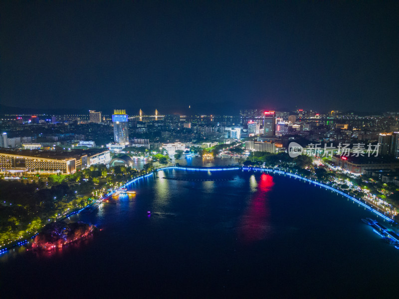 广东肇庆七星岩牌坊夜景