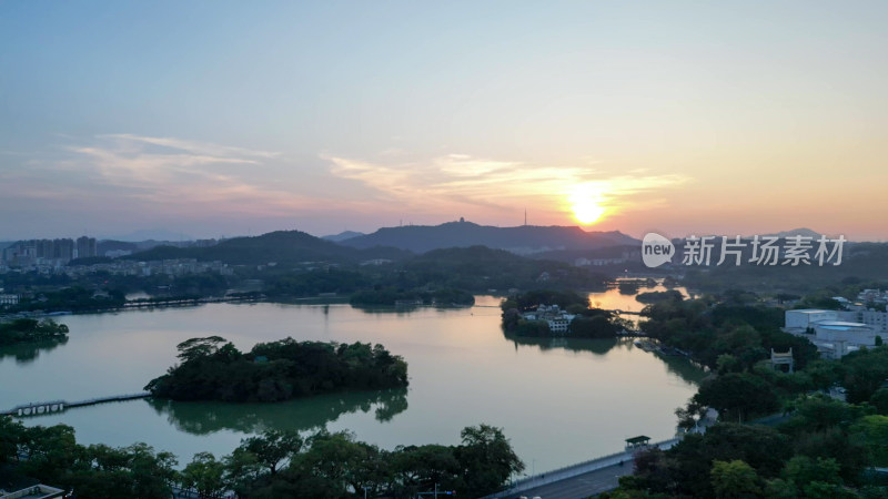 航拍惠州西湖景区