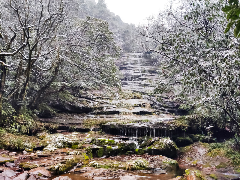 冬日，成都邛崃天台山雪景