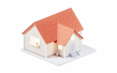 3D卡通模型房屋3D渲染