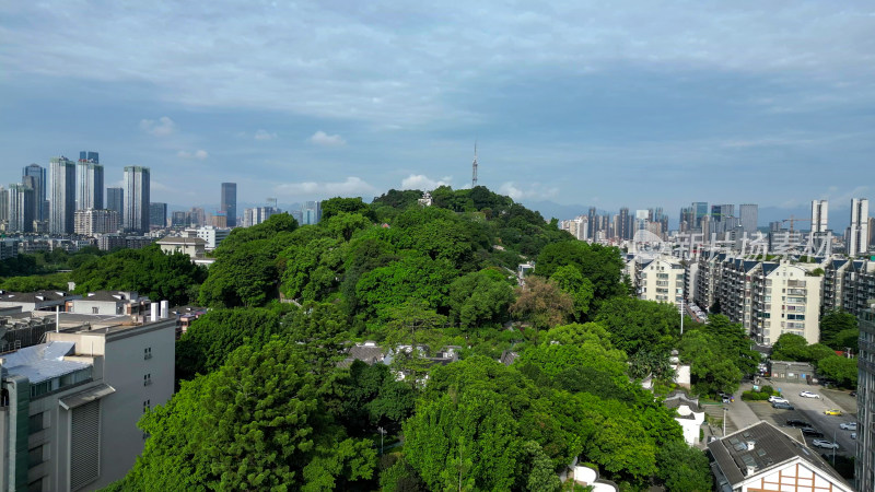 航拍福州乌山历史风貌区