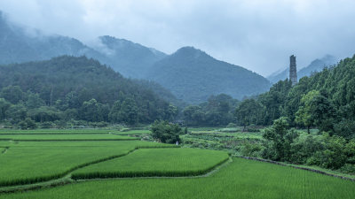 天台山千年古刹国清寺风景