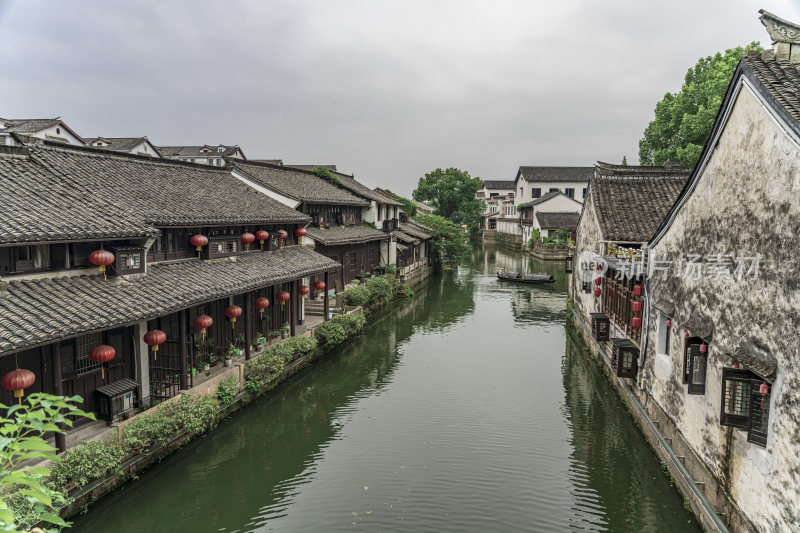 绍兴仓桥直街江南水乡风景