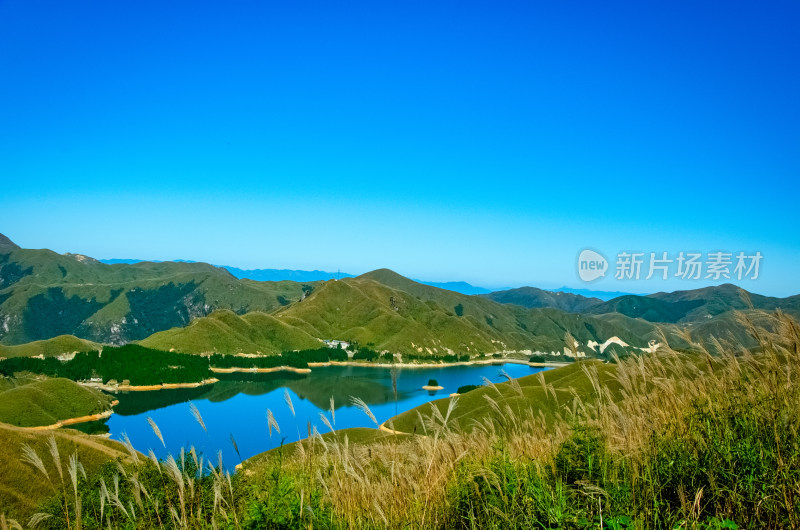 广西桂林全州天湖旅游景区山景湖泊自然风光