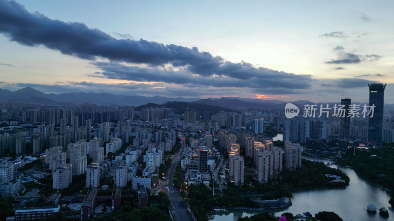 航拍温州南塘文化旅游区印象南塘