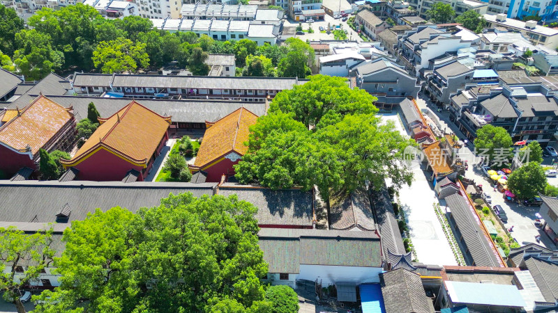 航拍湖南衡阳南岳区南岳大庙5A景区