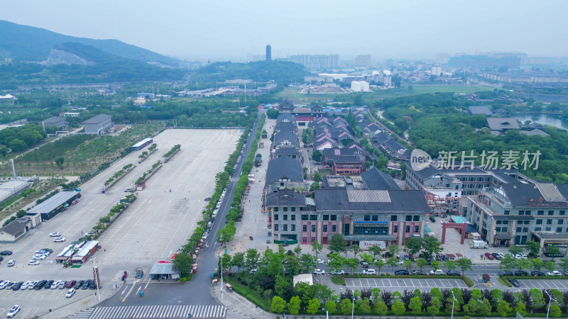 航拍湖北襄阳盛世唐城景区襄阳唐城影视基地